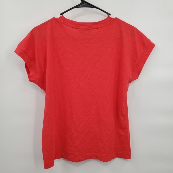 Evereve Elsa Shoulder Detail Slub Tee Shirt Top Women Size XS NWT Short Sleeve - Picture 10 of 12